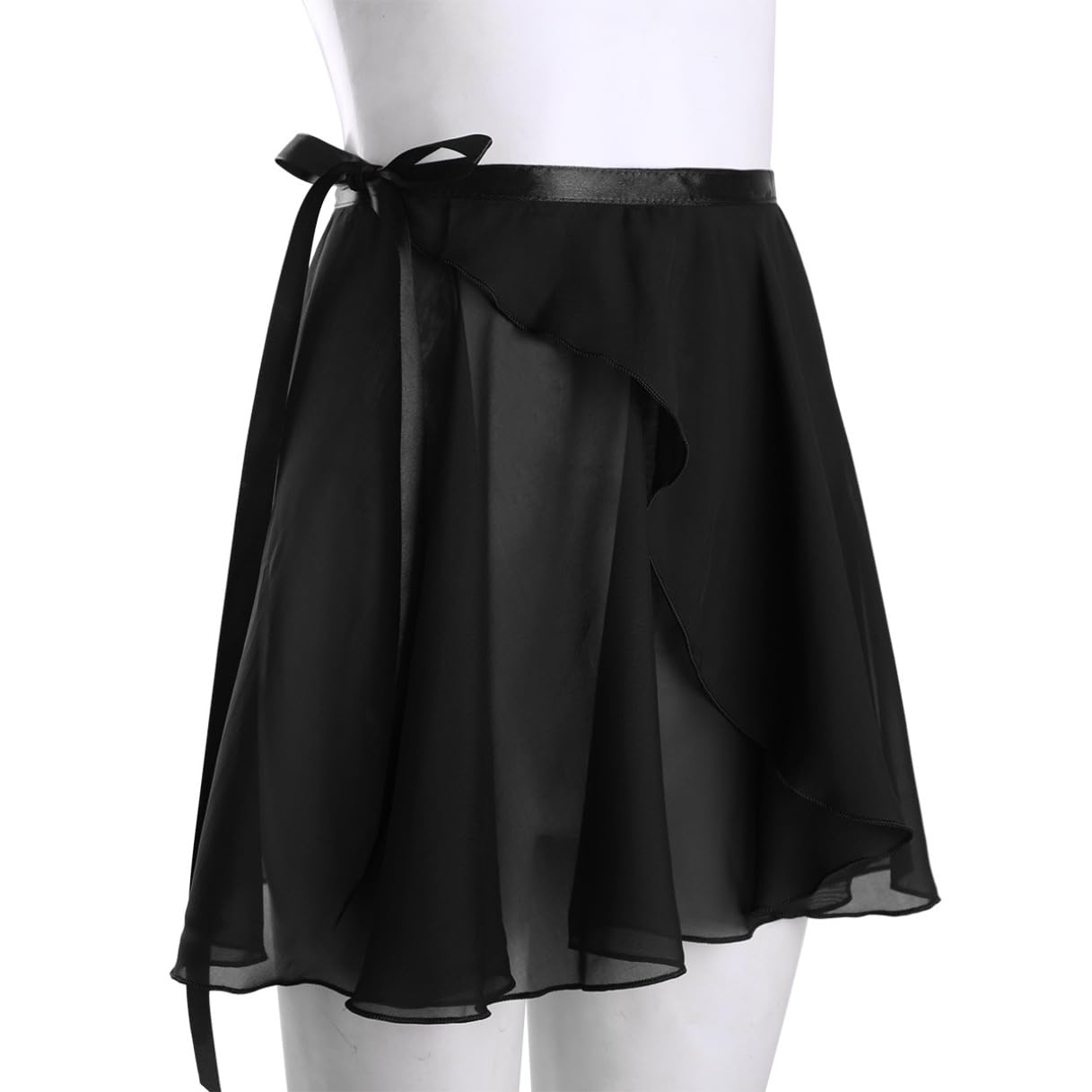 Elegant Chiffon Ballet Wrap Skirt for Women & Girls - Flowy Georgette Dance Skirt with Tie Waist - Perfect for Ballet, Skating, Dance Performances & Casual Wear