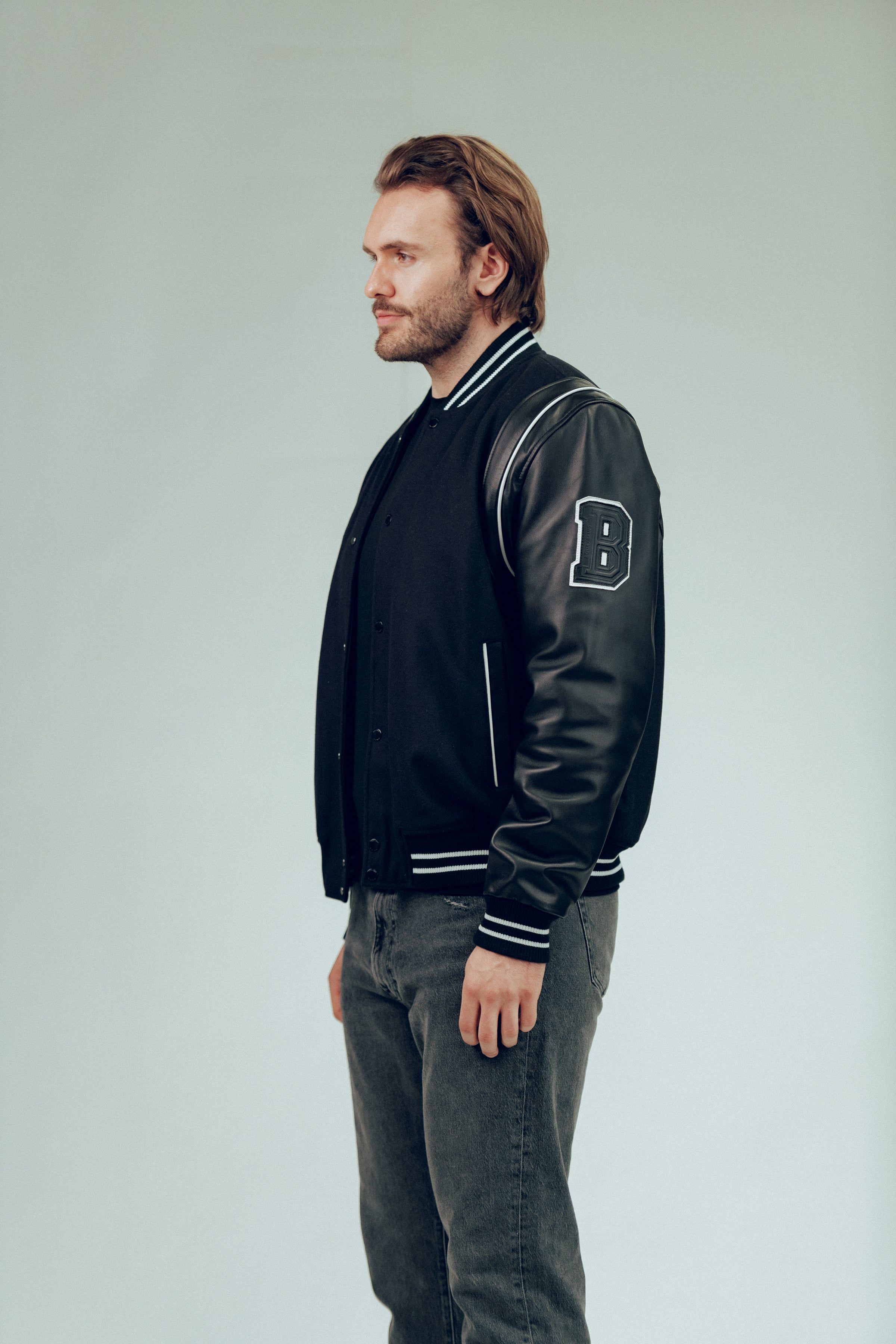 BODA Varsity Tall Men's Baseball Jacket - Stylish Letterman Jacket for Casual Wear, Sports & Outdoor Activities