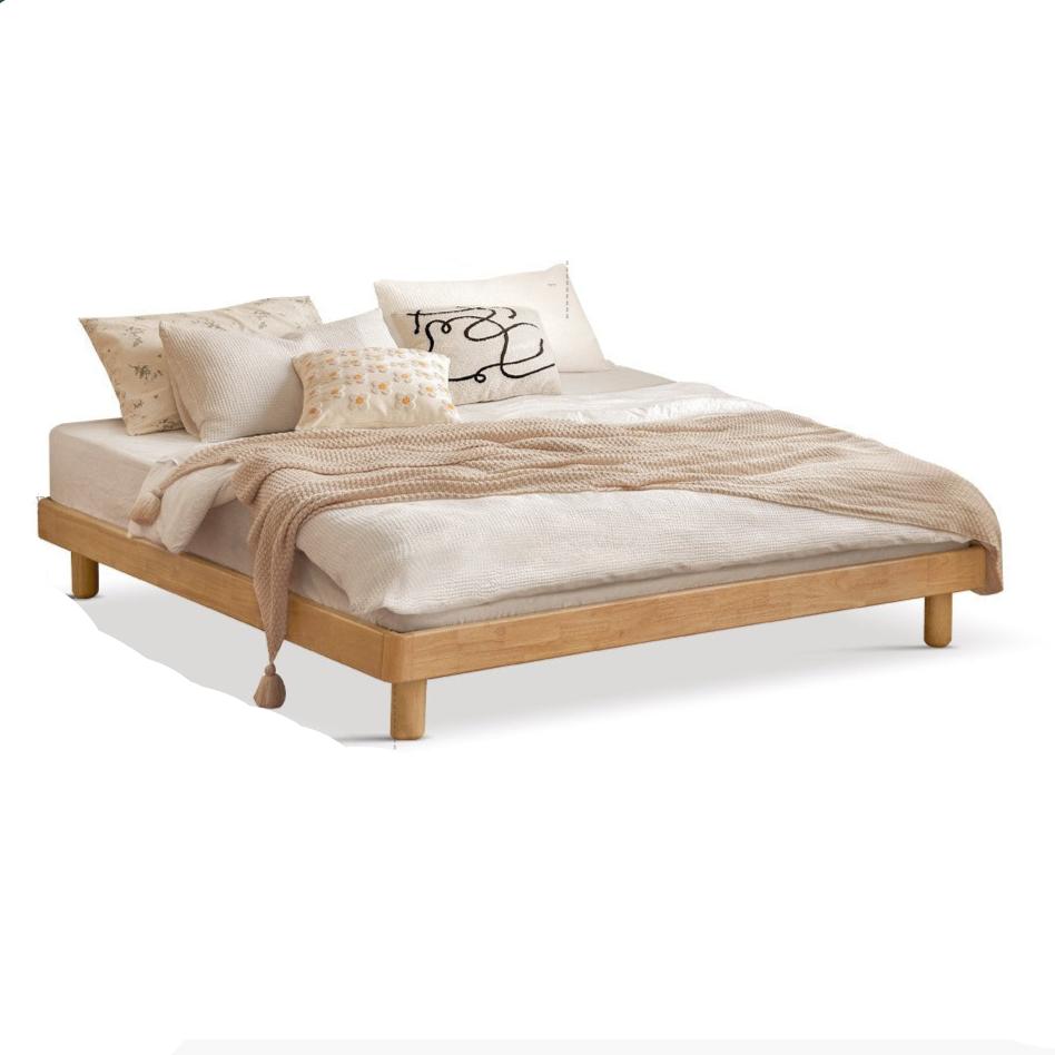 Natural wood color Platform Bed