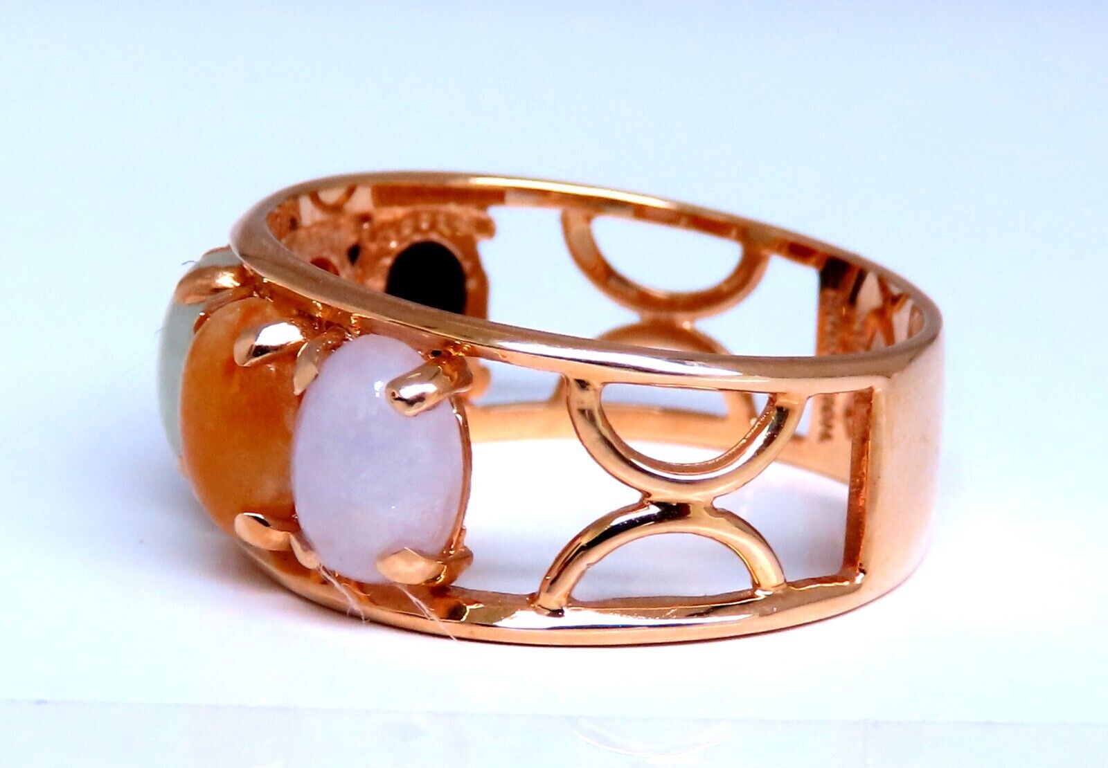 14kt Gold Cabochon Jade Ring - Elegant Handmade Jewelry for Women, Perfect for Weddings, Parties & Everyday Wear