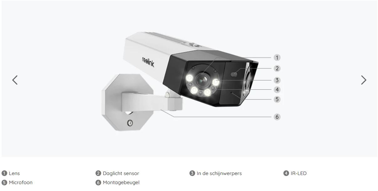 P730 4K Dual Lens Security Camera with 180° Wide Viewing Angle, PoE Support - Ideal for Home & Business Surveillance, Indoor/Outdoor Monitoring