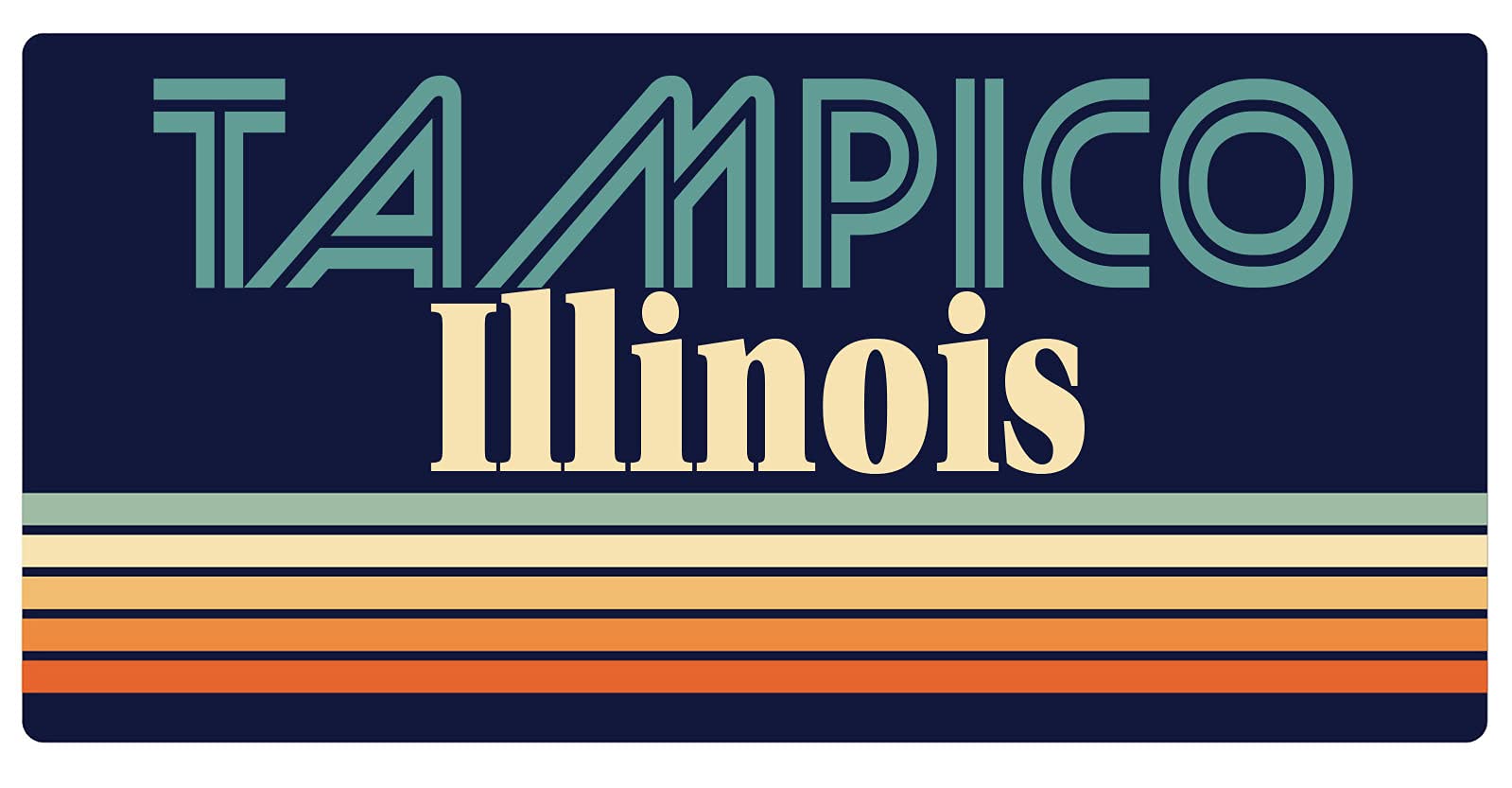 Vintage Tampico Illinois 5 x 2.5-Inch Refrigerator Magnet - Retro Souvenir Collectible for Fridge, Office, or Travel Memories - Perfect for Home Decor, Gift Giving, and Memorabilia Display