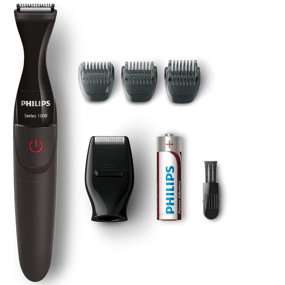 PHILIPS MG1100/16 Multigroom Series 1000 Ultra Precise Beard Trimmer & Styler Kit for Men - Perfect for Home Grooming, Travel & Professional Use