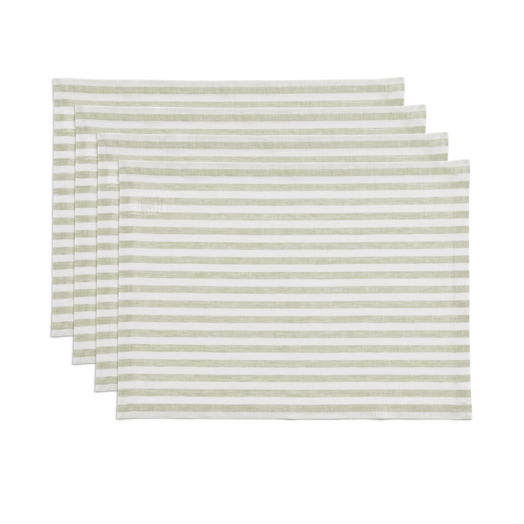 Green and White Amalfi Stripe
