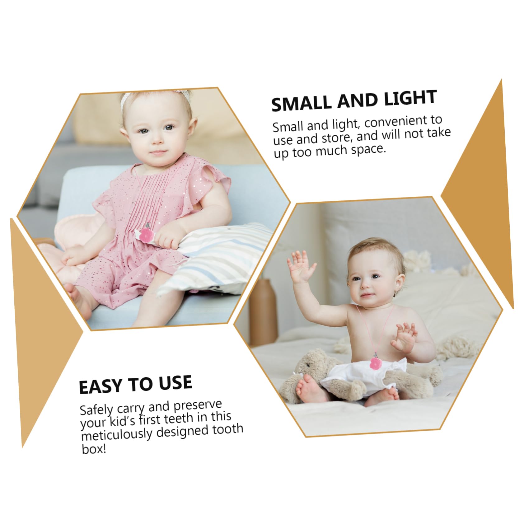 HEMOTON 2-Pack First Tooth Keepsake Box - Baby Tooth Storage Case for Kids' Deciduous Teeth (10pcs x 2) - Perfect Baby Shower Gift & Childhood Memory Preservation
