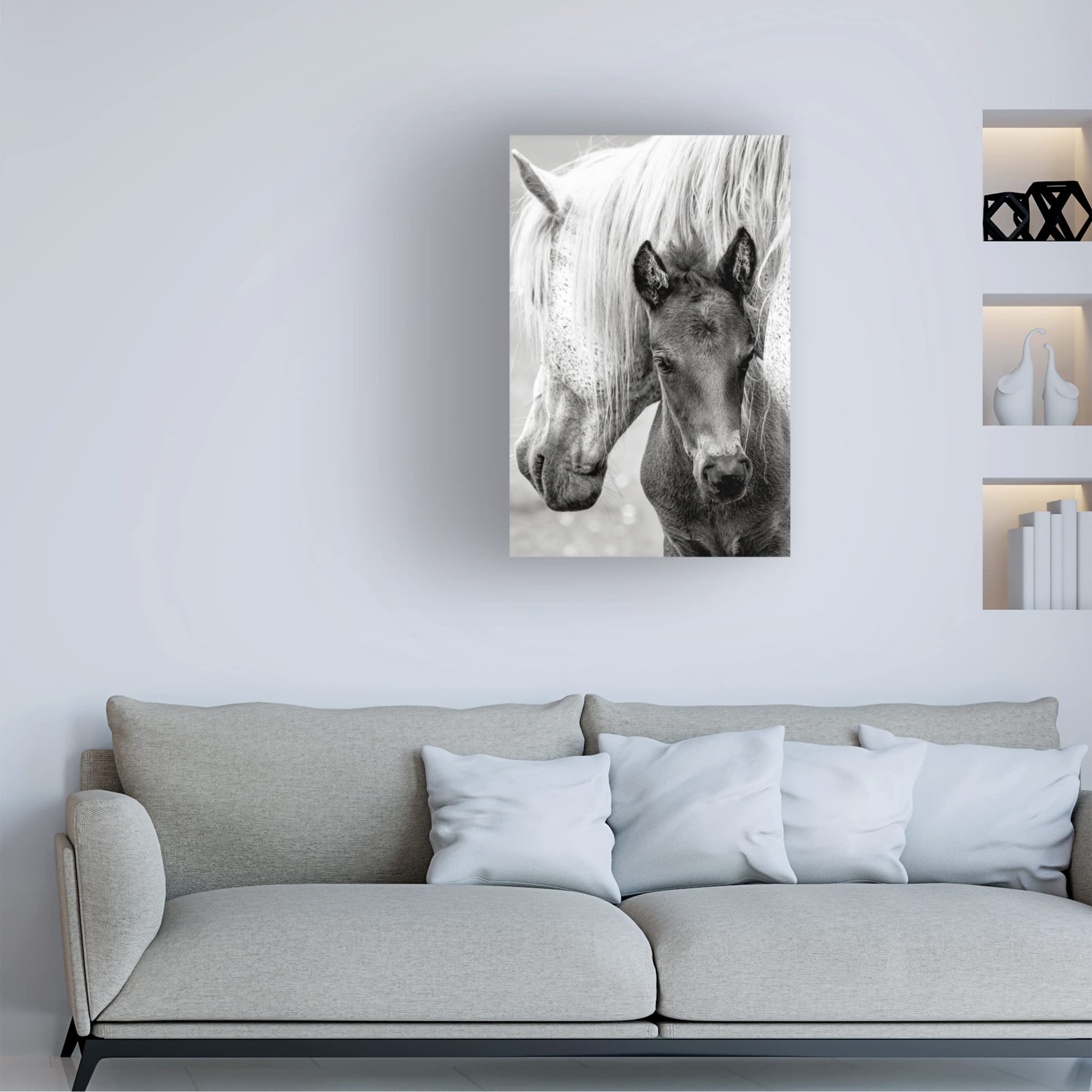 Jacky Parker 'The Foal' Canvas Wall Art Print - Premium Horse Painting for Home & Office Decor - Perfect for Living Room, Bedroom, Nursery & Gifts