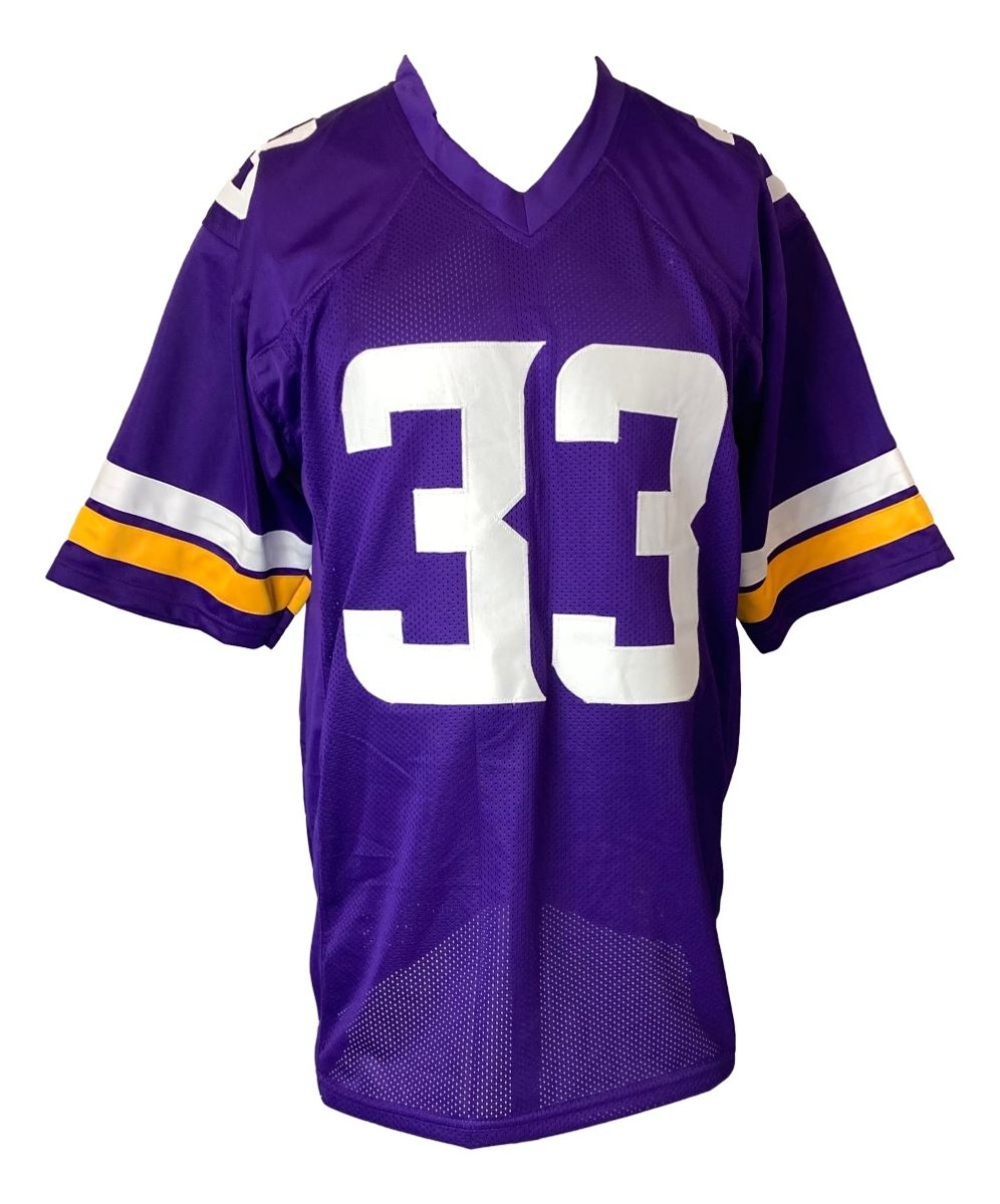 Aaron Jones Minnesota Vikings Signed Purple Football Jersey - Authentic Autographed Memorabilia for NFL Fans & Collectors - Perfect for Game Day, Display, and Gifting