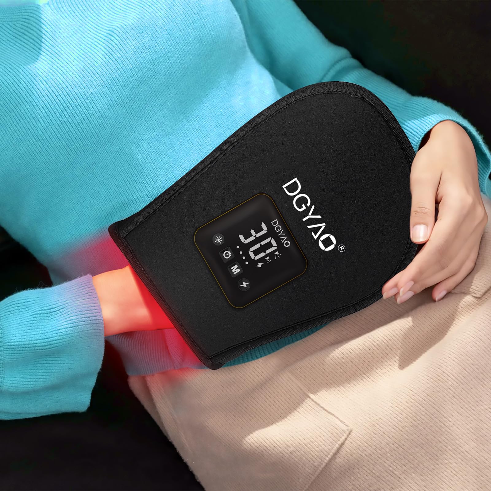 Portable Cordless Red & Infrared Light Therapy Gloves for Hand Pain Relief - 660nm Red & 850nm Infrared Light, 4000mAh Battery - Ideal for Arthritis, Carpal Tunnel, Joint Stiffness in Hands, Fingers & Wrist - Perfect for Home, Office & Travel Use