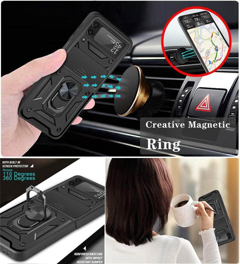 Samsung Galaxy Z Flip 3 Shockproof Armor Case - Rugged Protective Cover for Drop Protection | Perfect for Outdoor Activities, Travel & Daily Use