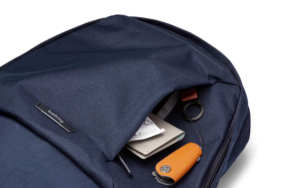 Bellroy Classic Backpack Second Edition 20L - Water-Resistant Laptop Backpack for 15 Inch Computers, Travel & Work - Navy Blue (Perfect for Commuting, Business Trips & College)