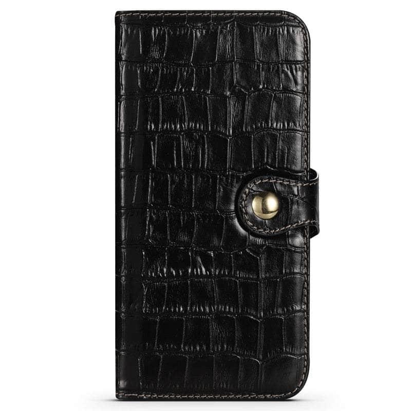 Genuine Leather iPhone 13 Pro Max Case - Premium Natural Cowhide Full Edge Protection - Perfect for Business, Travel & Everyday Use