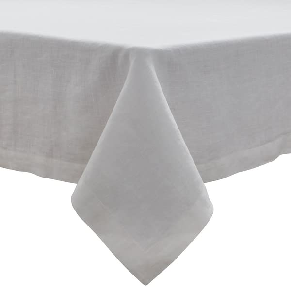 Premium White Linen Tablecloth for Dining - Elegant & Washable - Perfect for Weddings, Dinner Parties & Restaurant Decor