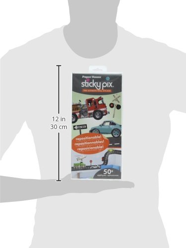 Paper House Productions WA-0007E Transportation Wall Stickers (2-Pack) - Removable Decals for Kids Room, Nursery, Classroom & Playroom Decor
