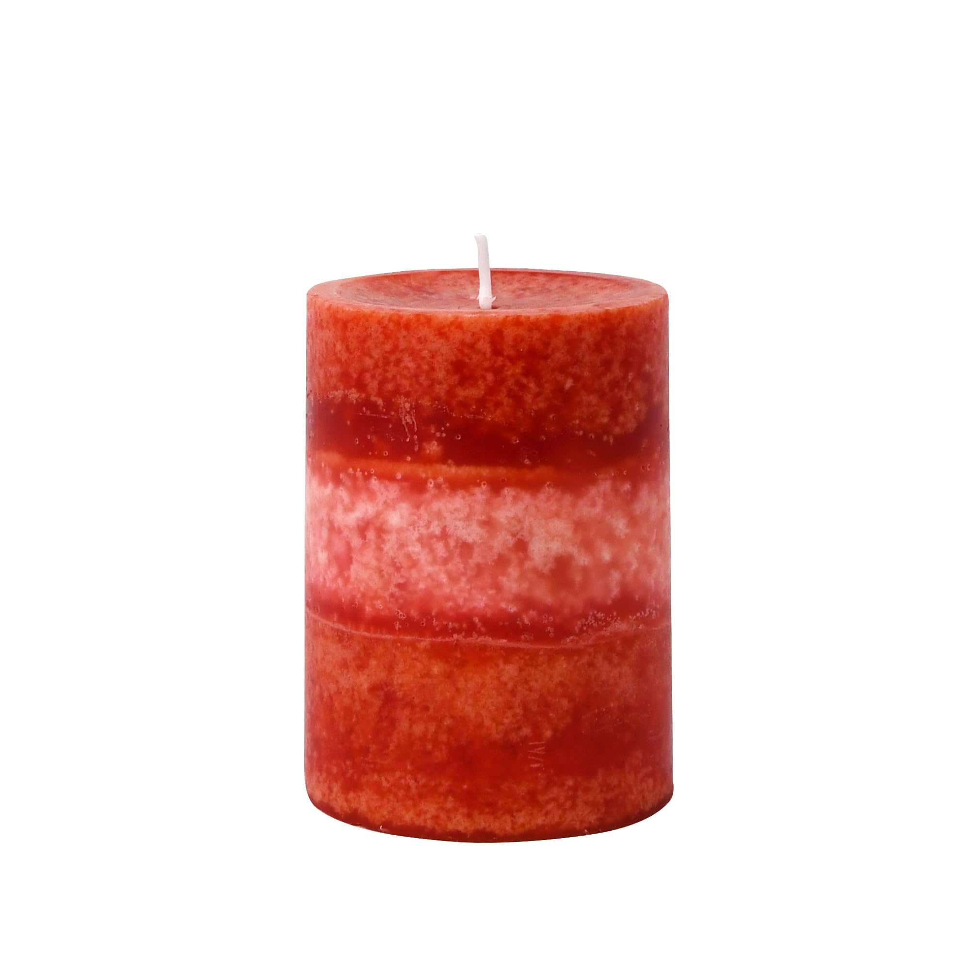 3x4 Inch Red Scented Pillar Candles - Set of 24 Premium Tritone Candles for Home Decor, Romantic Dinners & Relaxing Spa Nights