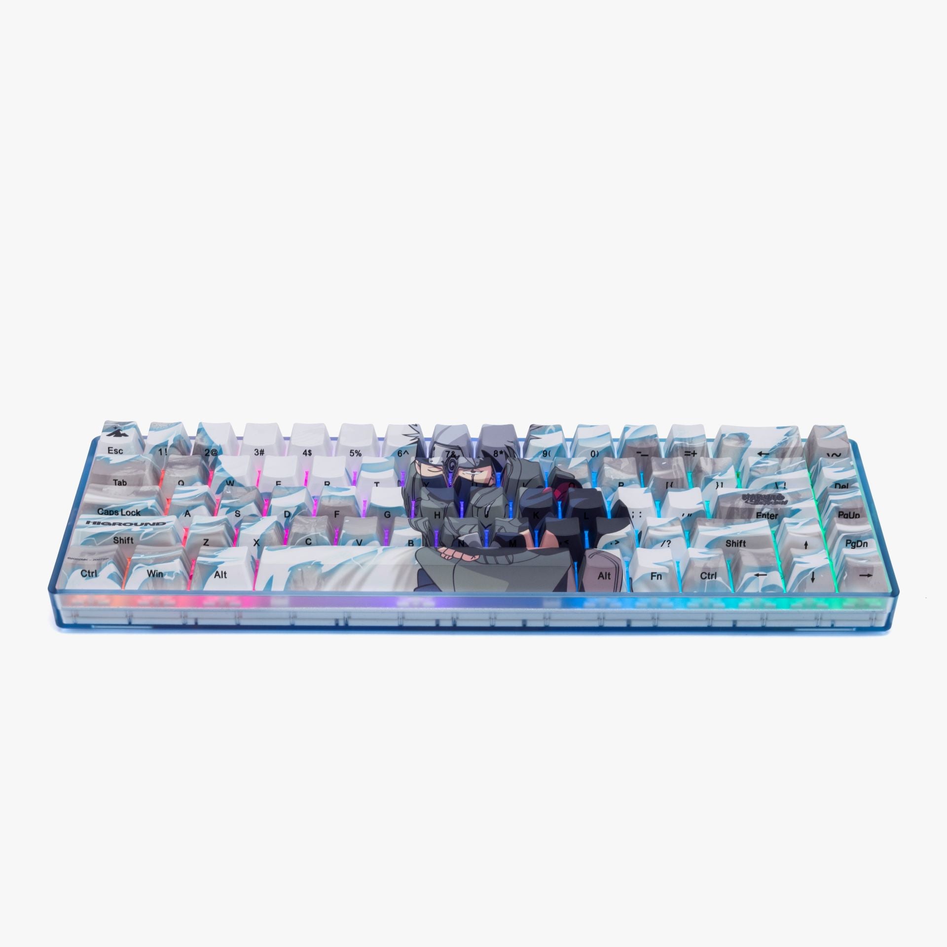 Naruto x HG Basecamp 65% Mechanical Keyboard - Kakashi Hatake Anime Themed RGB Gaming Keyboard for PC/Mac - Perfect for Anime Fans & Gamers
