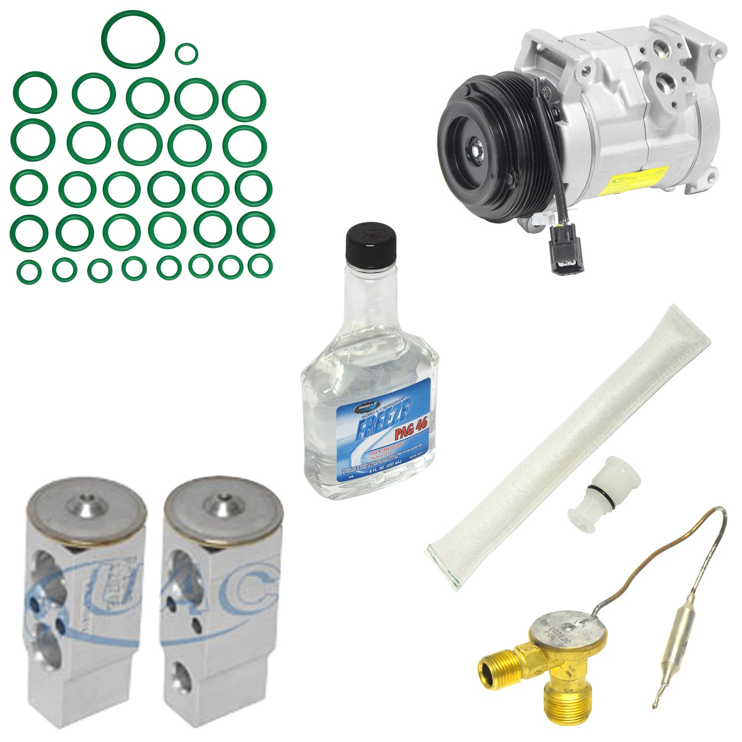 Universal Air Conditioner KT 3775 A/C Compressor & Component Kit - Replacement Parts for Car AC Repair | Perfect for DIY Mechanics & Auto Shops
