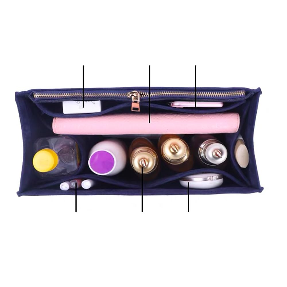 Premium SMART DK Purse Insert Organizer for Dior Book Tote Large Bag - Felt Bag Organizer with Multiple Pockets | Perfect for Travel, Work & Everyday Use