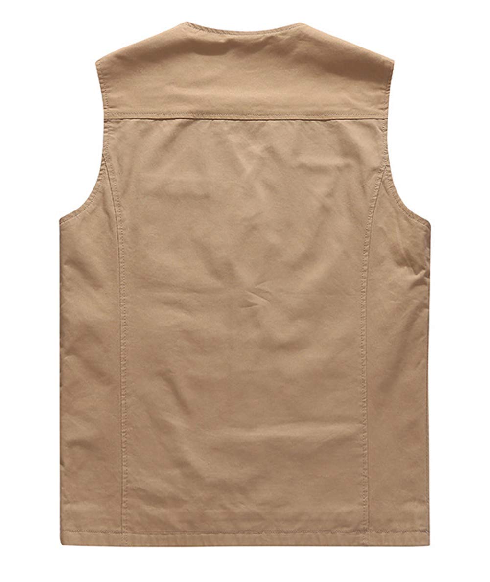 Men's Lightweight Fleece Lined Fishing Vest Jacket - Outdoor Casual Cotton Vest for Hiking, Camping & Fishing | Breathable & Comfortable for All Seasons