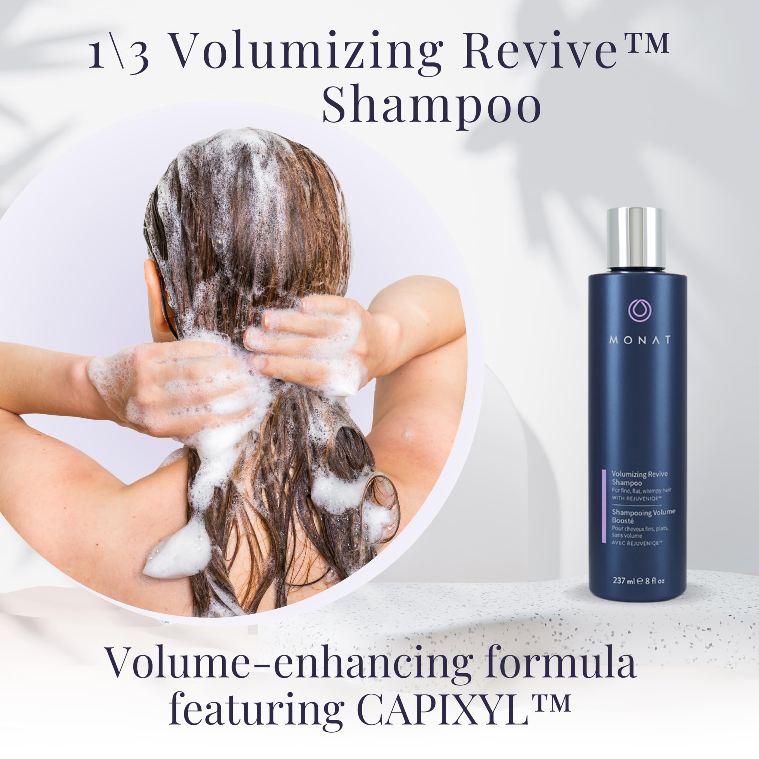 MONAT Revive Volumizing Hair Care System - Volumizing Shampoo, Conditioner & Lift Spray Set for Fine, Flat Hair | Adds Body & Volume for Everyday Styling