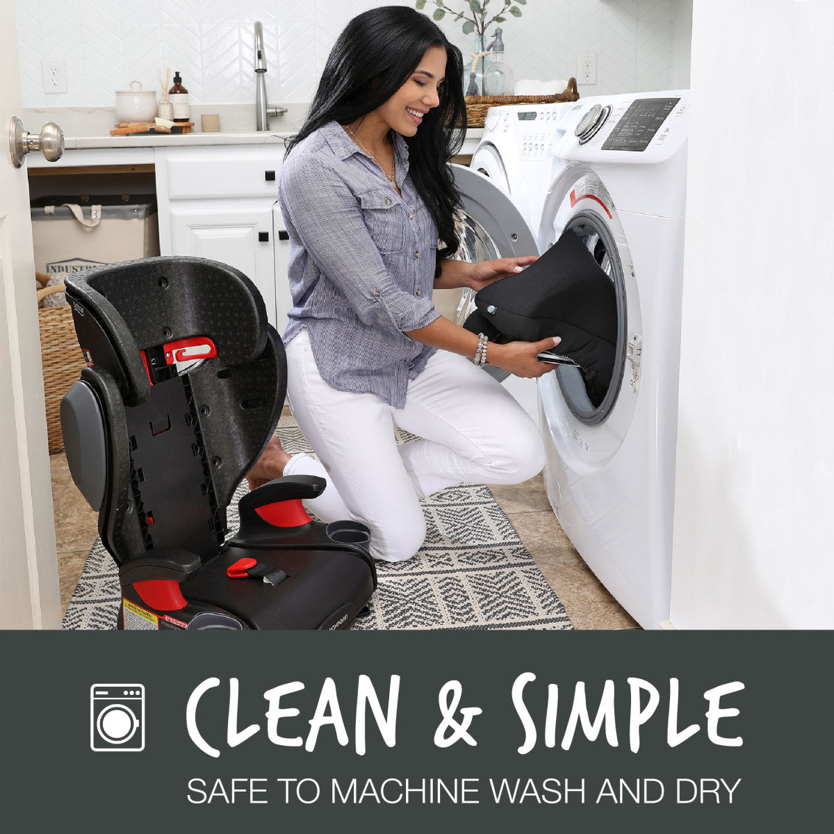Britax Highpoint Backless Belt Positioning Booster Car Seat - Safewash Fabric for Easy Cleaning | Safe & Comfortable for Kids 4-12 Years | Perfect for School, Travel & Everyday Use