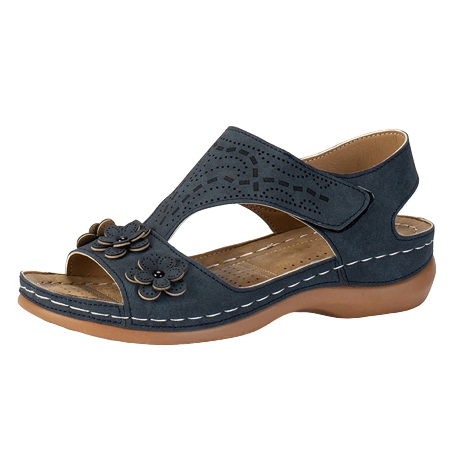 Arch Support Flip Flops for Men & Women - Comfortable Summer Sandals with Flat Heel - Dressy Black & Beige Sandals for Women - Small Wedge Heel Sandals for Casual Wear, Beach, and Outdoor Activities