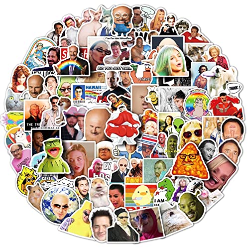 100 PCS Funny Meme Stickers for Adults & Teens - Waterproof Vinyl Stickers for Laptop, Water Bottles, Hydroflask, Scrapbooking & Journaling - Cute & Humorous Vine Meme Sticker Pack - Perfect for DIY Crafts, School Supplies & Gift Giving