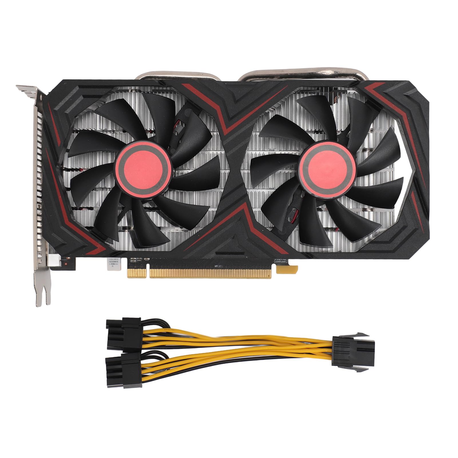 RX580 8GB GDDR5 Gaming Graphics Card with Dual Fan Cooling | PCIe 2.0 | High Performance for PC Gaming, Video Editing & Cryptocurrency Mining | Quiet & Powerful GPU for Desktop Computers