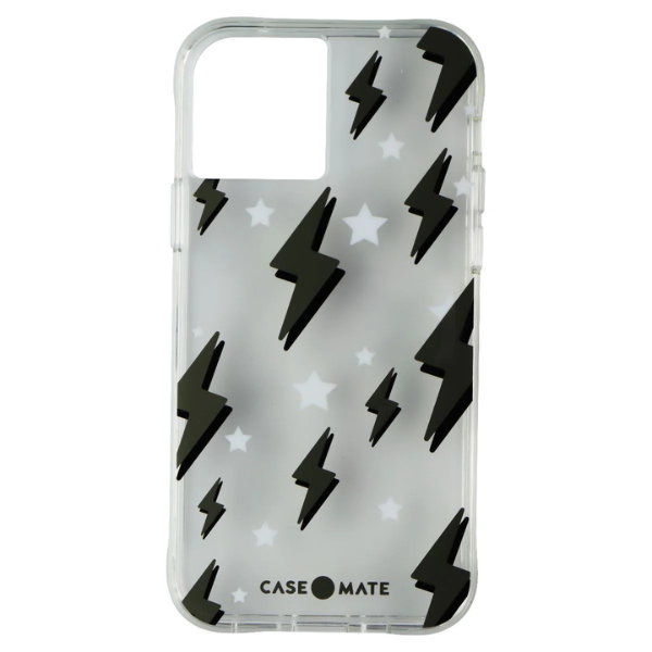Case Mate Prints Series Protective Phone Case for Apple iPhone 12 & iPhone 12 Pro - Stylish Thunderbolt Design - Durable Shockproof Cover for Everyday Use & Travel Protection