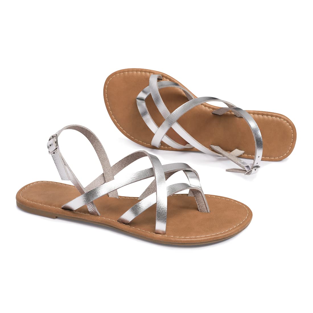 Women's Gladiator Flat Sandals - Strappy Fisherman Sandals with Ankle Strap | Comfortable Summer Casual Shoes for Beach, Walking & Outdoor Activities