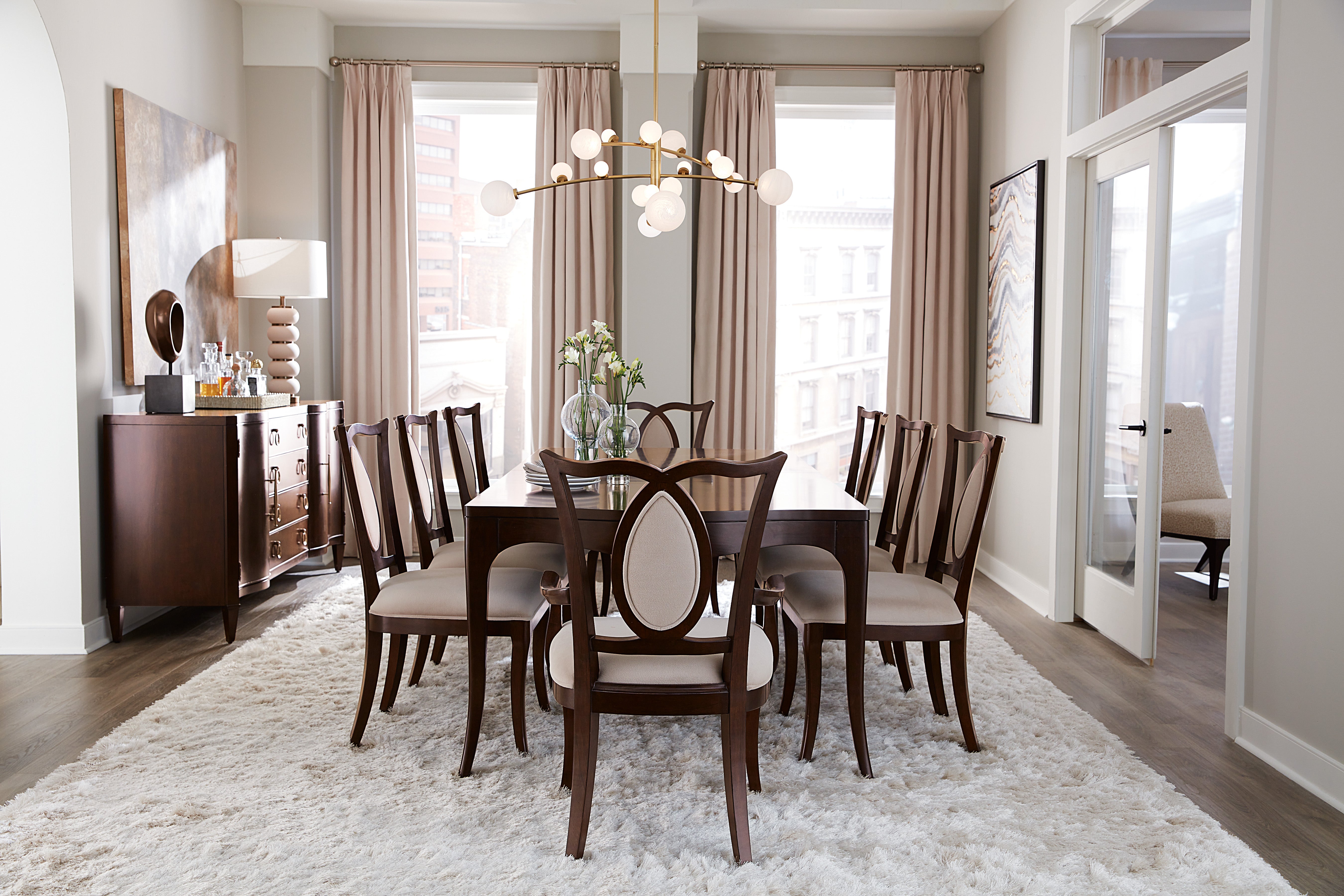 Bella Donna Extendable Rectangle Dining Table with 22 Inch Leaf - Modern Expandable Kitchen Table for Small Space, Dinner Parties & Family Gatherings