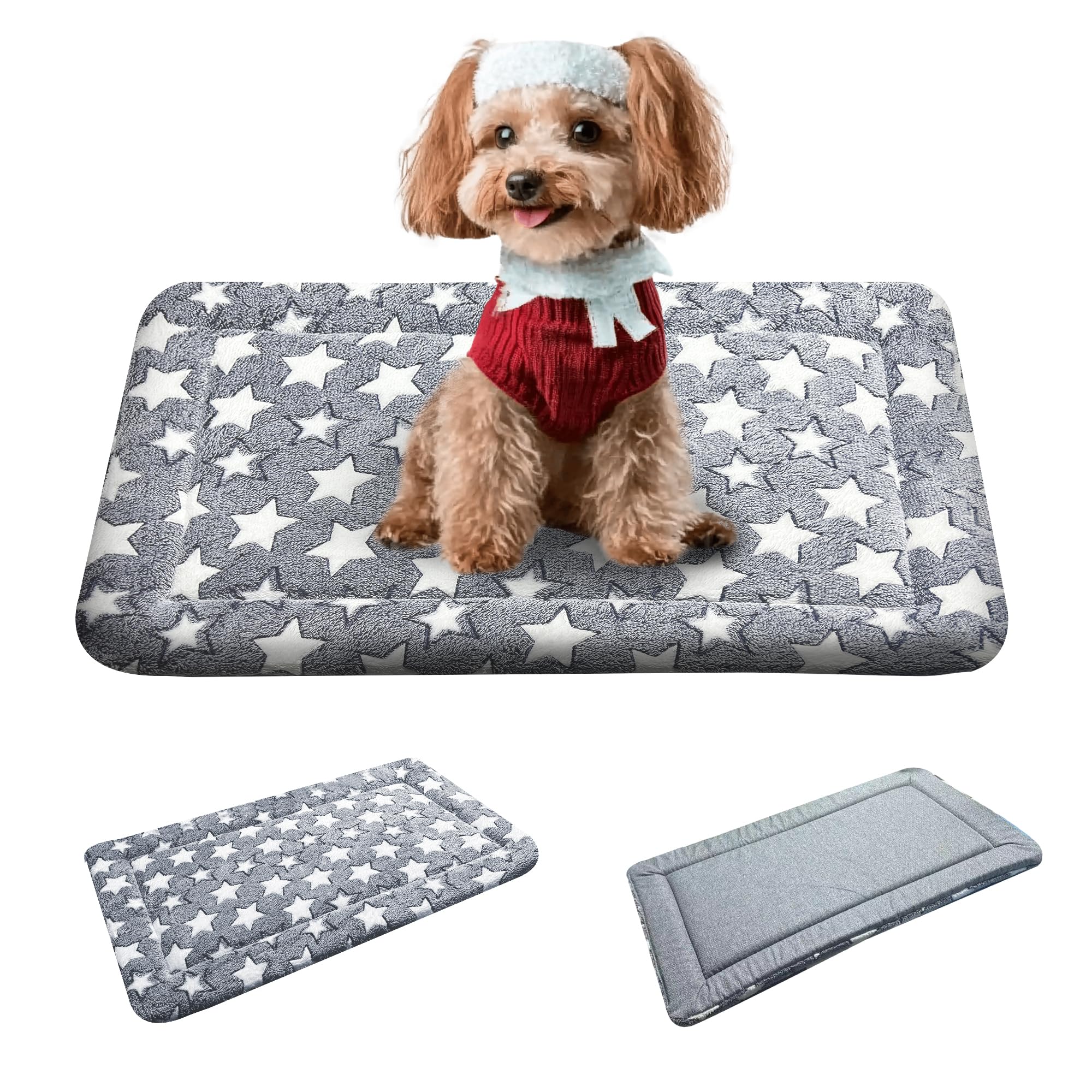 Premium Reversible Dog Bed Mat - Soft Dual-Sided Crate Pad for All Seasons - Machine Washable Pet Mat for Home, Travel & Kennels - Comfortable & Durable Dog Sleeping Mat for Small, Medium & Large Breeds - Perfect for Crates, Floors & Car Rides