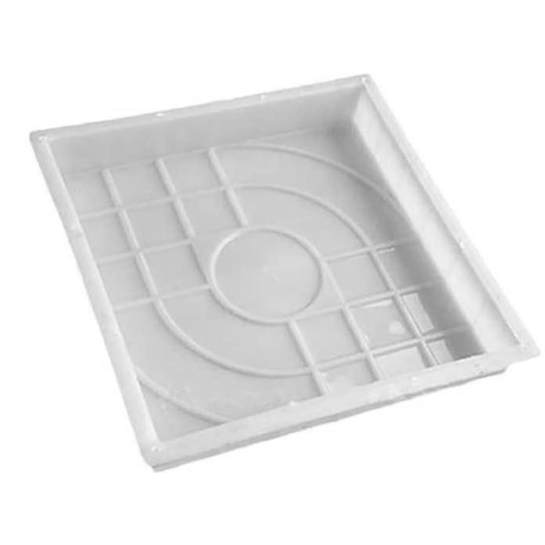DIY Plastic Brick Stone Concrete Molds - Reusable Walk Path Maker & Garden Paver Mold for Outdoor Patio, Driveway & Landscape Design (White)