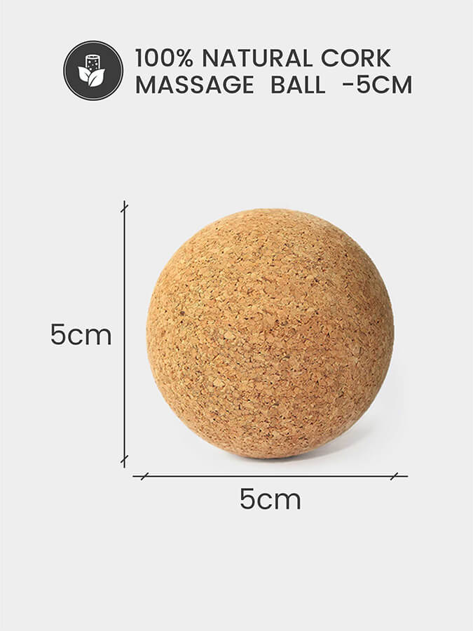 Premium Cork Massage Balls for Yoga, Myofascial Release & Trigger Point Therapy - Natural Eco-Friendly Yoga Accessories for Athletes & Physical Therapy