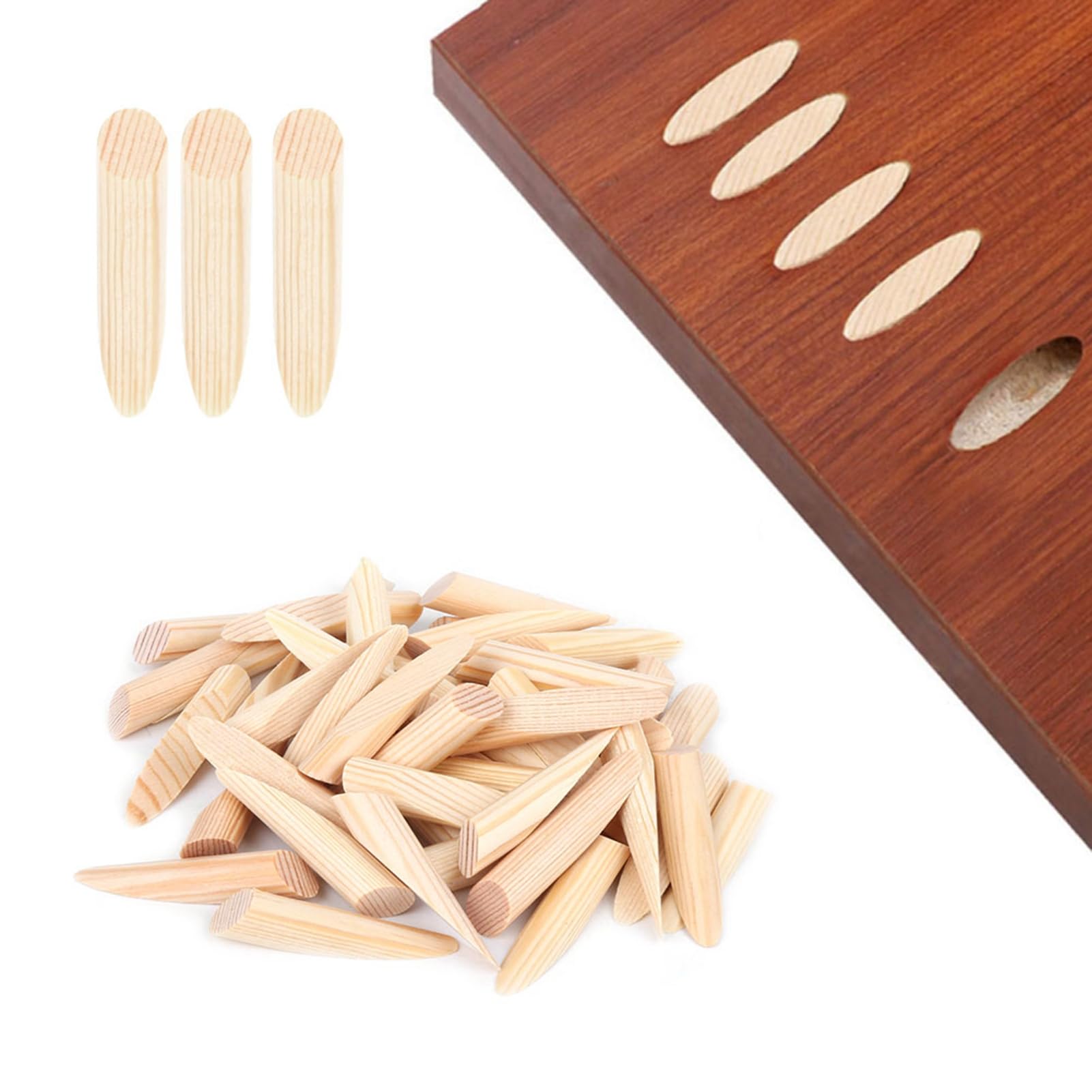 50pcs Solid Wood Pocket Hole Plugs - Pine Wooden Plugs for Pocket Hole Jigs - Perfect for Woodworking, DIY Projects & Furniture Repair - Home Improvement & Cabinet Making Essential