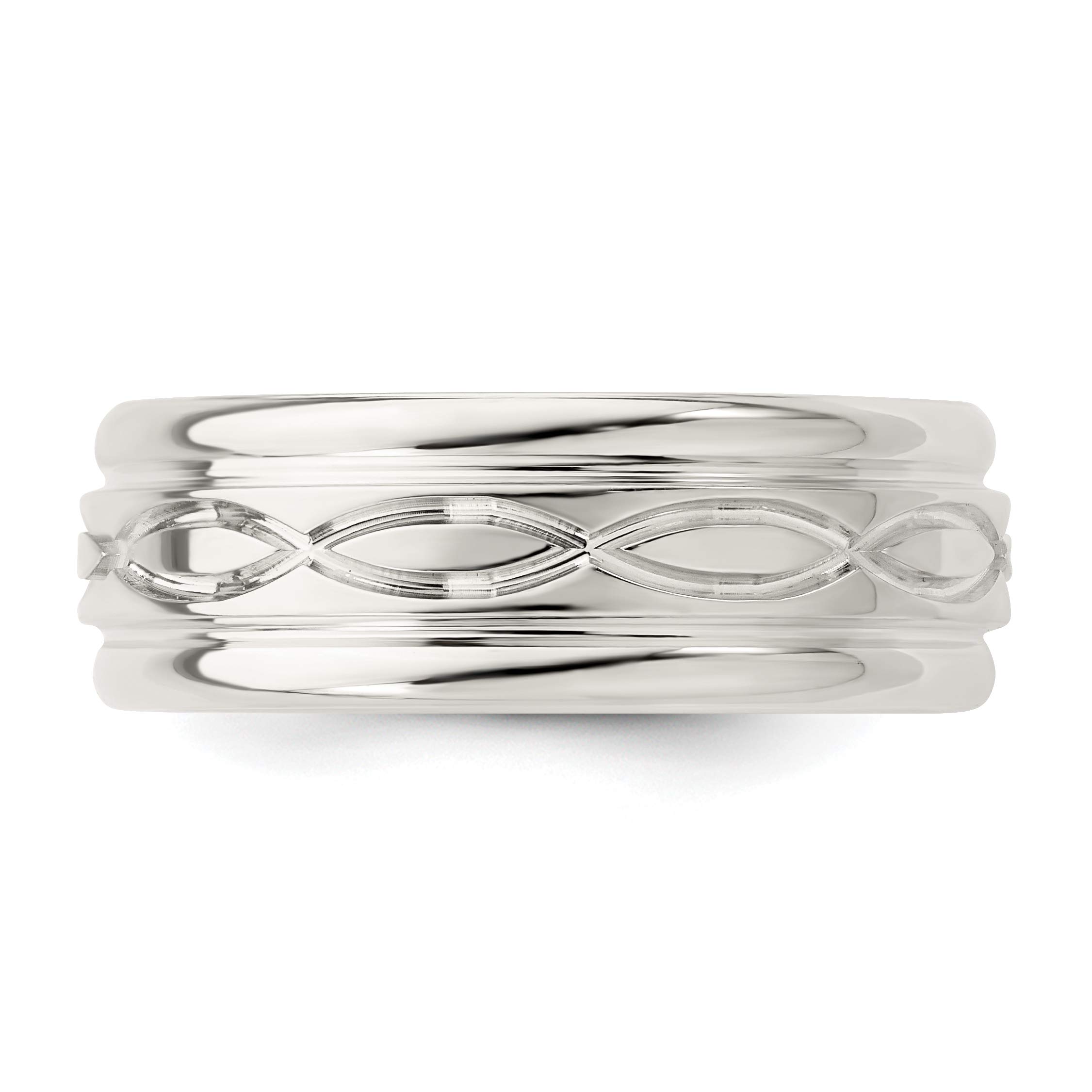 7mm Sterling Silver Polished Infinity Symbol Wedding Band Ring for Women & Men - Perfect for Anniversaries, Engagements and Couple Jewelry Gifts