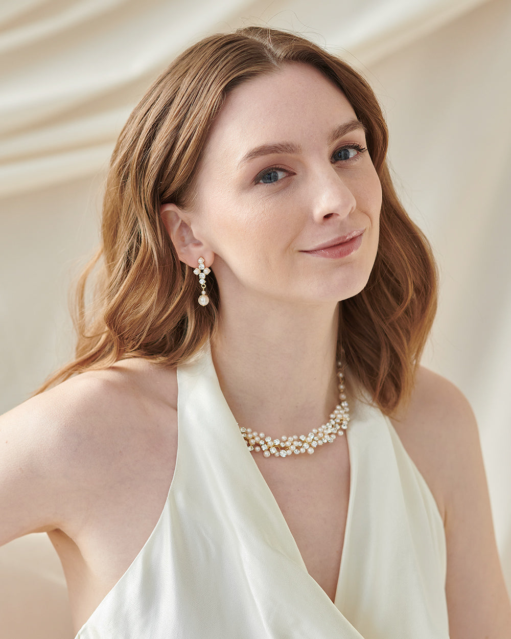 Caroline Pearl Jewelry Set - Elegant Pearl Necklace & Earrings for Women | Perfect for Weddings, Parties & Special Occasions