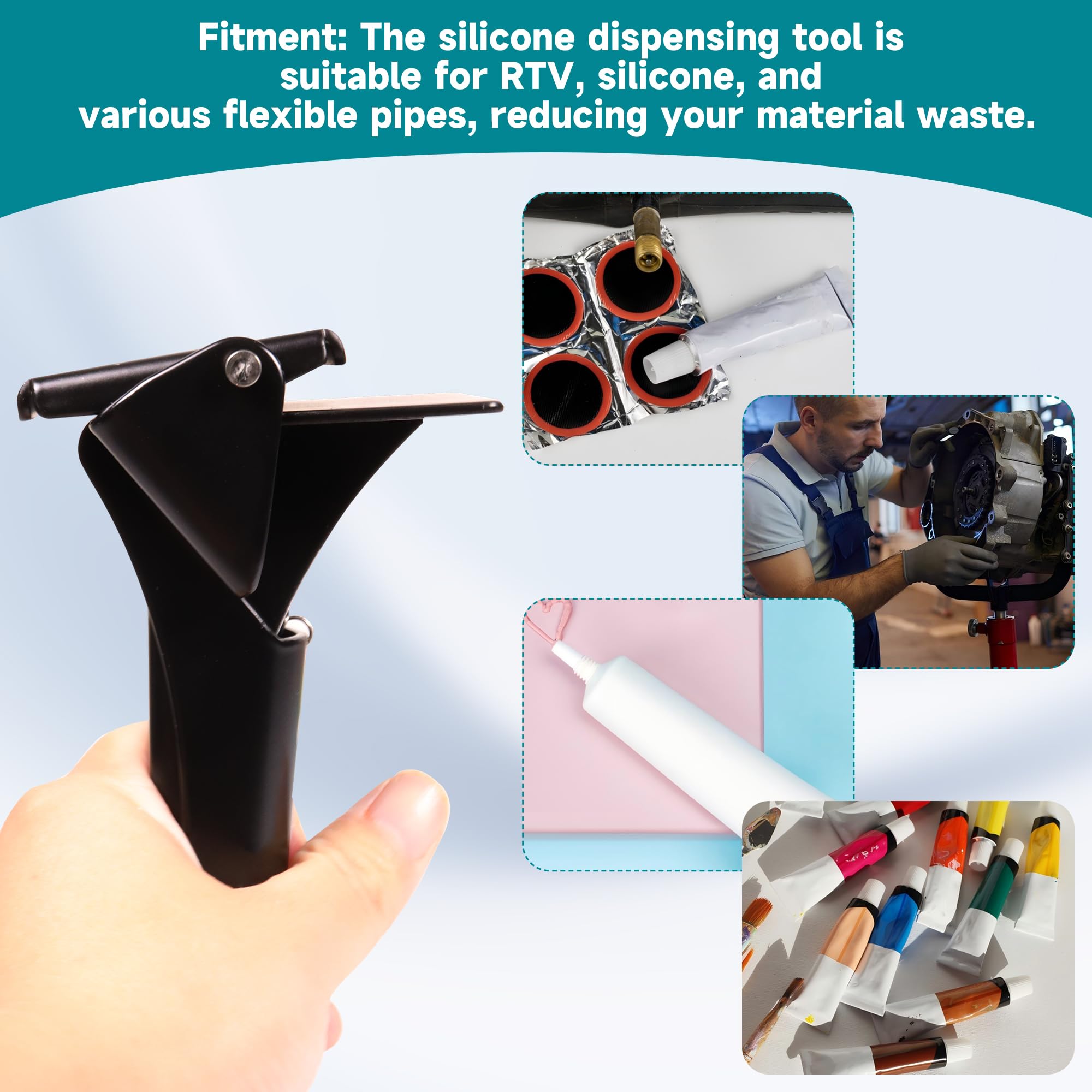 Premium Tube Extrusion Tool - Silicone & RTV Sealant Dispenser for Smooth, Even Application - Perfect for DIY Projects, Home Repairs, and Automotive Sealant Needs