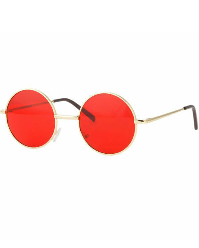 60s Vintage Rose Lennon Glasses - Retro Round Sunglasses for Women & Men - Perfect for Music Festivals, Beach Days & 70s Style Outfits