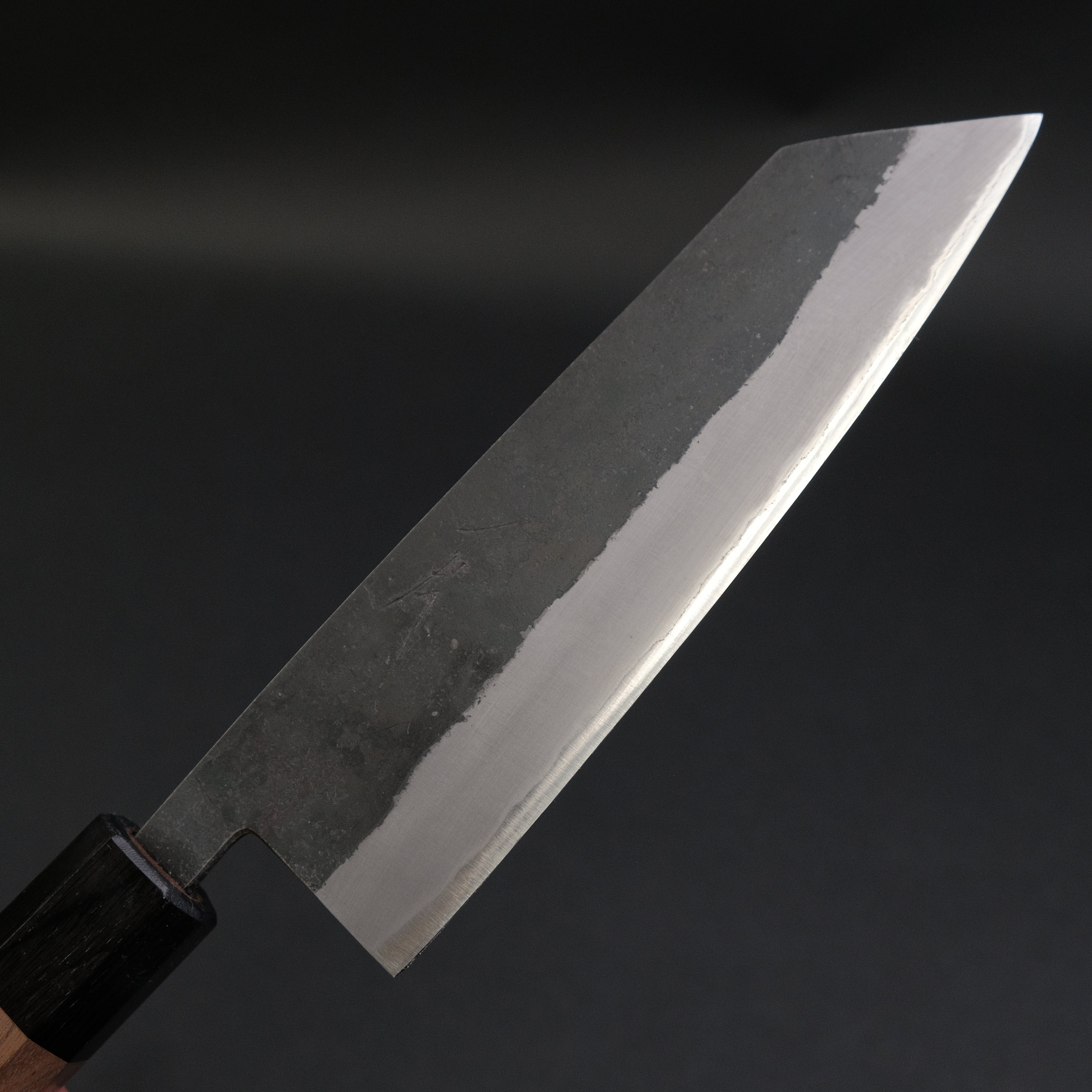 Hitohira Harima Forged Blue #2 Stainless Clad Kurouchi Bunka Knife 165mm with Walnut Handle - Japanese Kitchen Knife for Slicing, Dicing & Precision Cutting - Perfect for Home Chefs & Professional Kitchens
