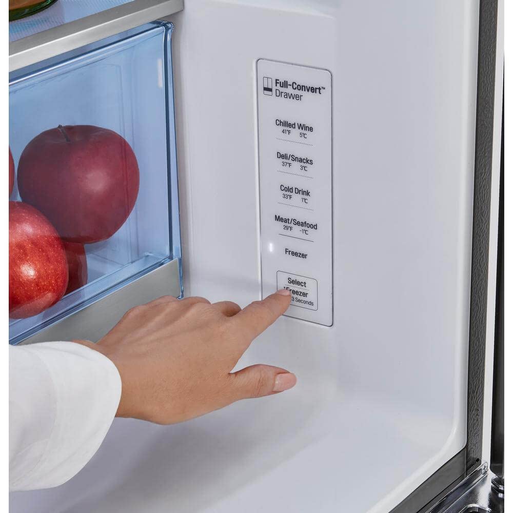 23 cu. ft. Smart WiFi Enabled Counter-Depth Refrigerator with Craft Ice Maker - Perfect for Modern Kitchens, Entertaining & Smart Home Integration