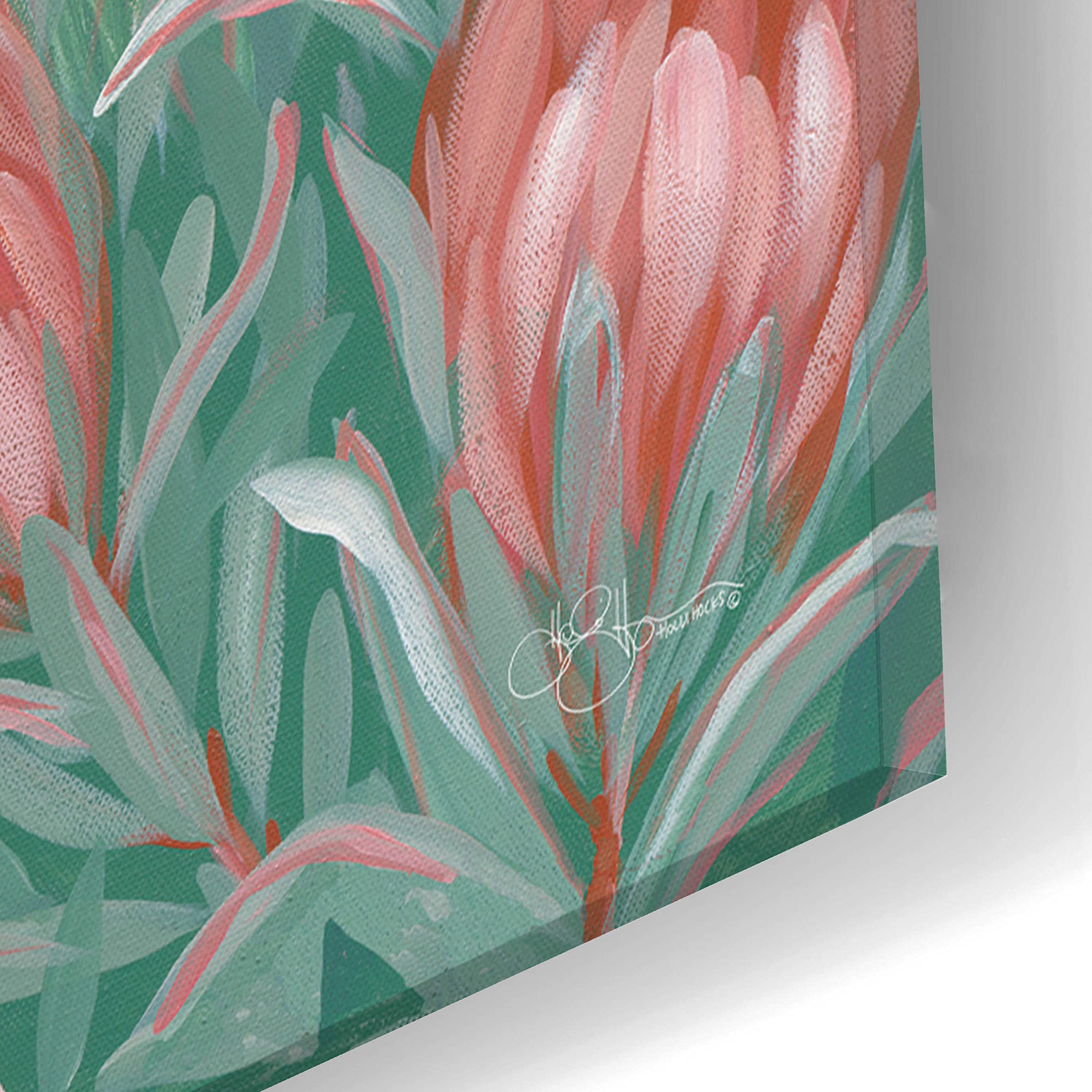 JG Studios 'Leopard in the Flowers' Acrylic Glass Wall Art - 16x24 Inches Modern Home Decor for Living Room, Bedroom & Office