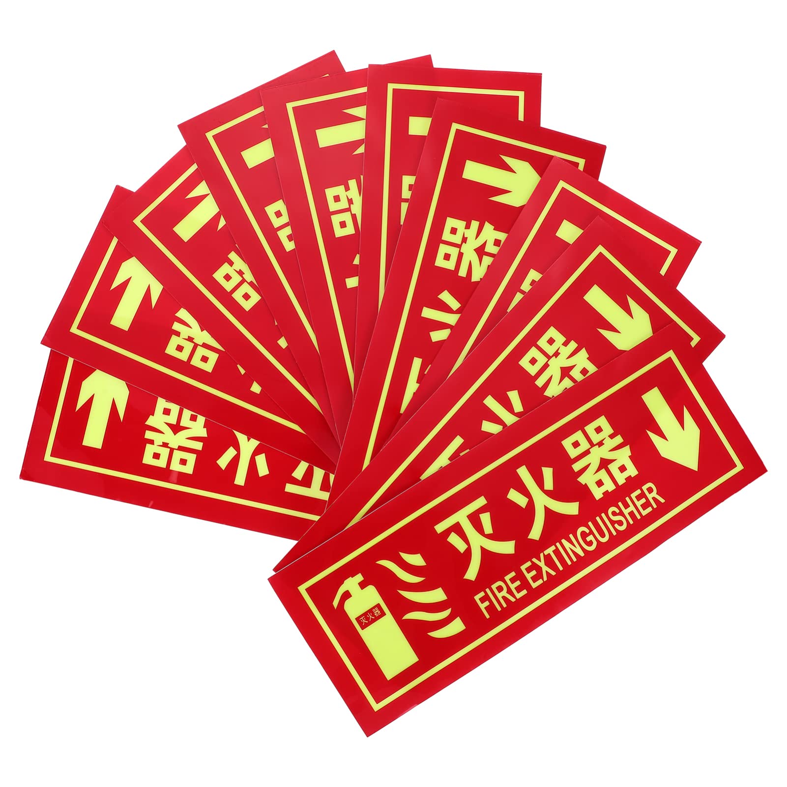 Reflective Fire Extinguisher Safety Wall Sign - Engineer Grade for Indoor & Outdoor Use - Fire Projection Sign for Fire Extinguisher Location in Homes, Offices, and Public Buildings