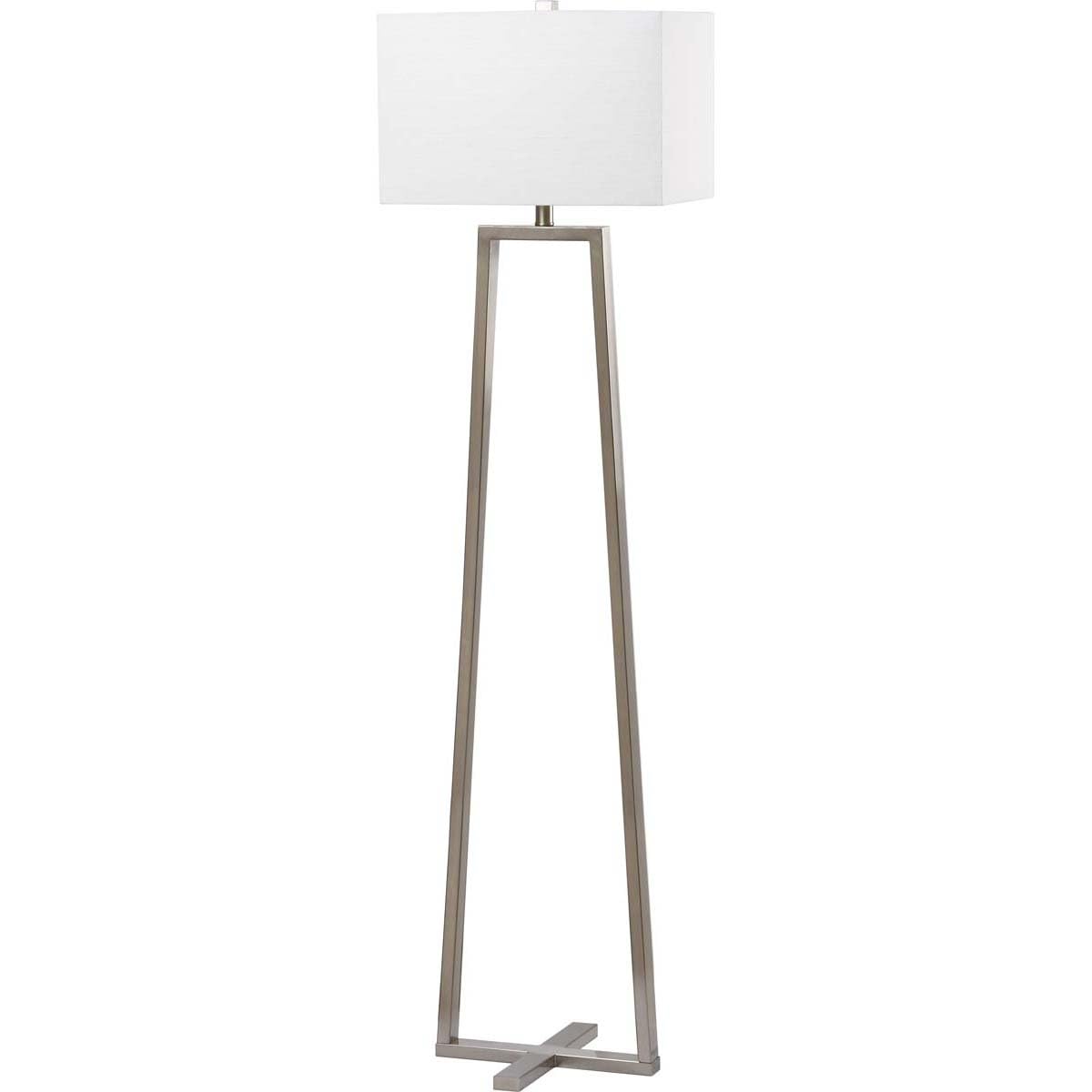 SAFAVIEH Lyell Modern Minimalist 60-inch Floor Lamp - Nickel Finish with LED Bulb Included - Perfect for Living Room, Bedroom & Home Office Lighting