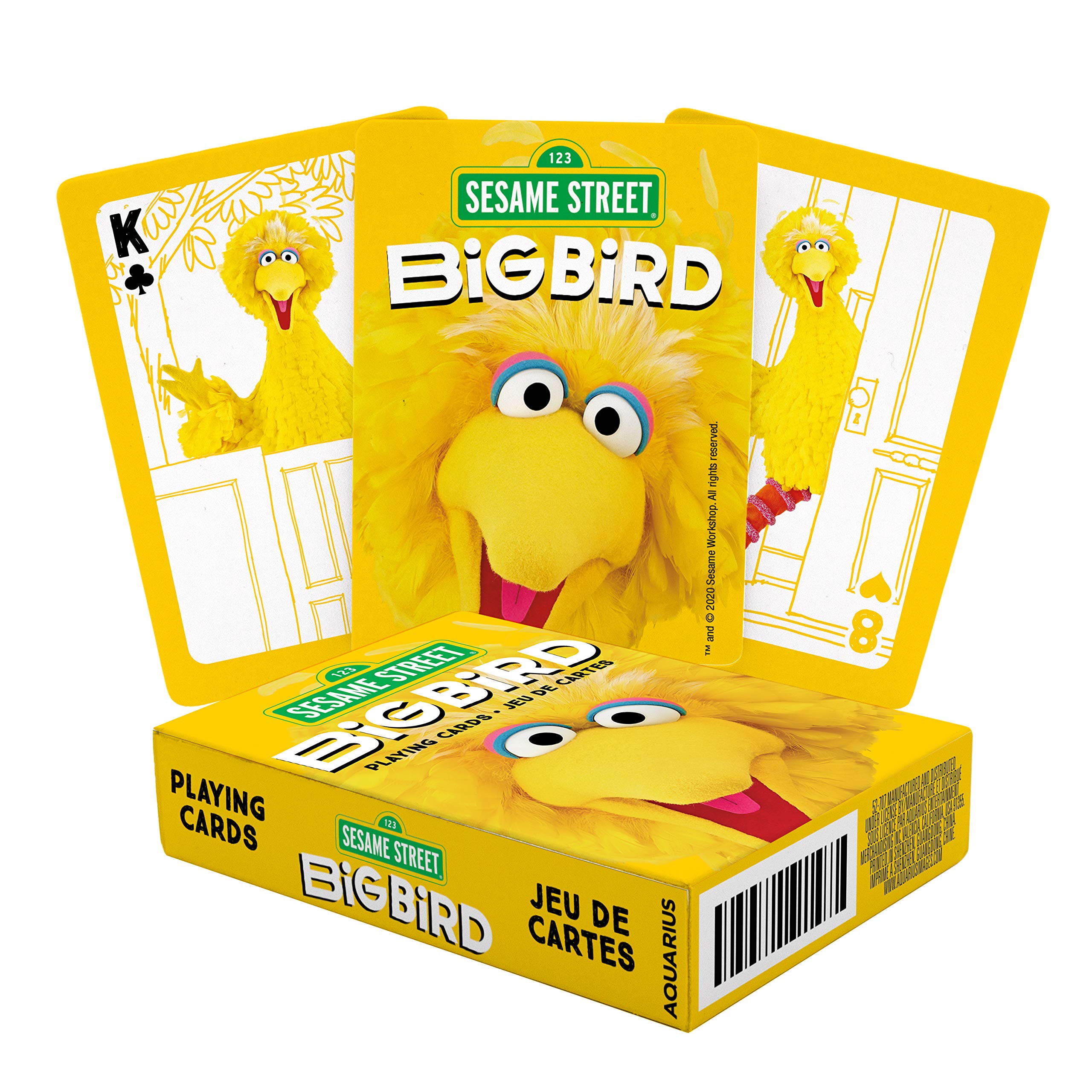 **AQUARIUS Sesame Street Big Bird Playing Cards - Officially Licensed Deck for Poker, Blackjack & Family Game Night - Collectible Big Bird Themed Card Games for Kids & Adults**