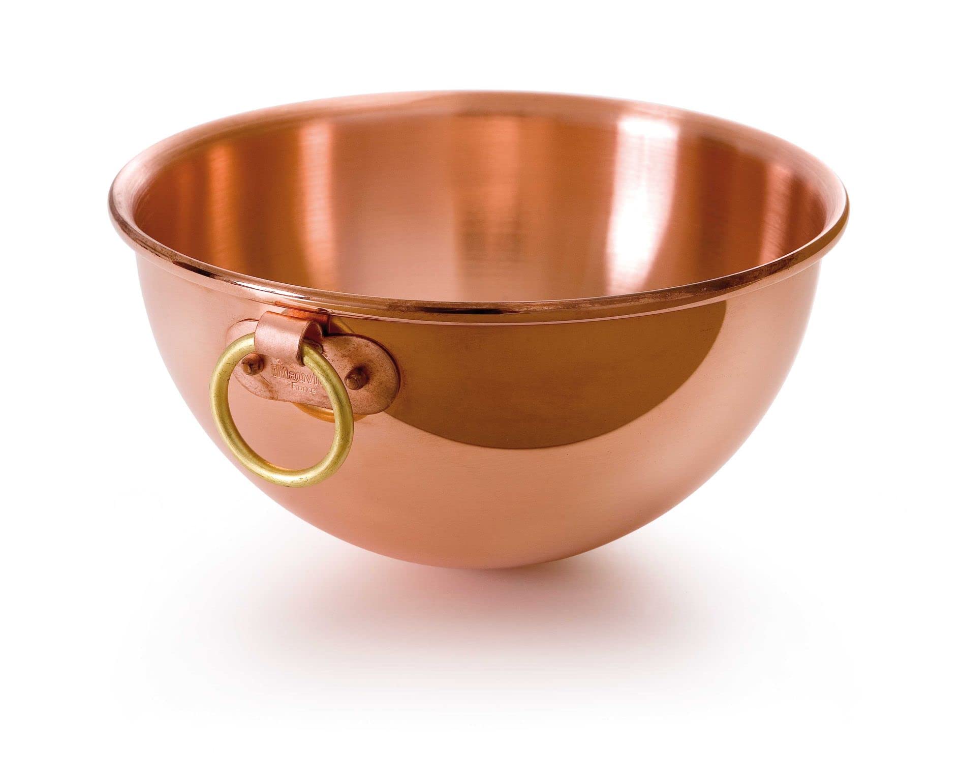 Premium Mauviel M'Passion Copper Egg White Whisking Bowl with Ring - 2.6 Quart French-Made Kitchen Essential for Baking, Meringues & Professional Chefs