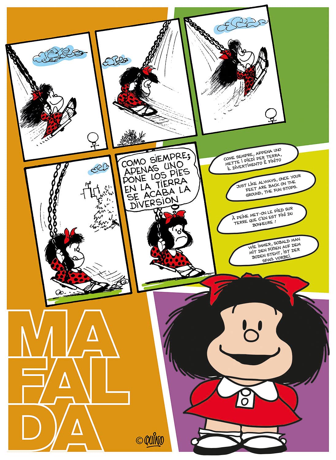 Clementoni 35105 Mafalda 500-Piece Adult Puzzle - Cartoon Comic Strip Puzzle Made in Italy - Perfect for Home Decor, Gifts & Relaxation
