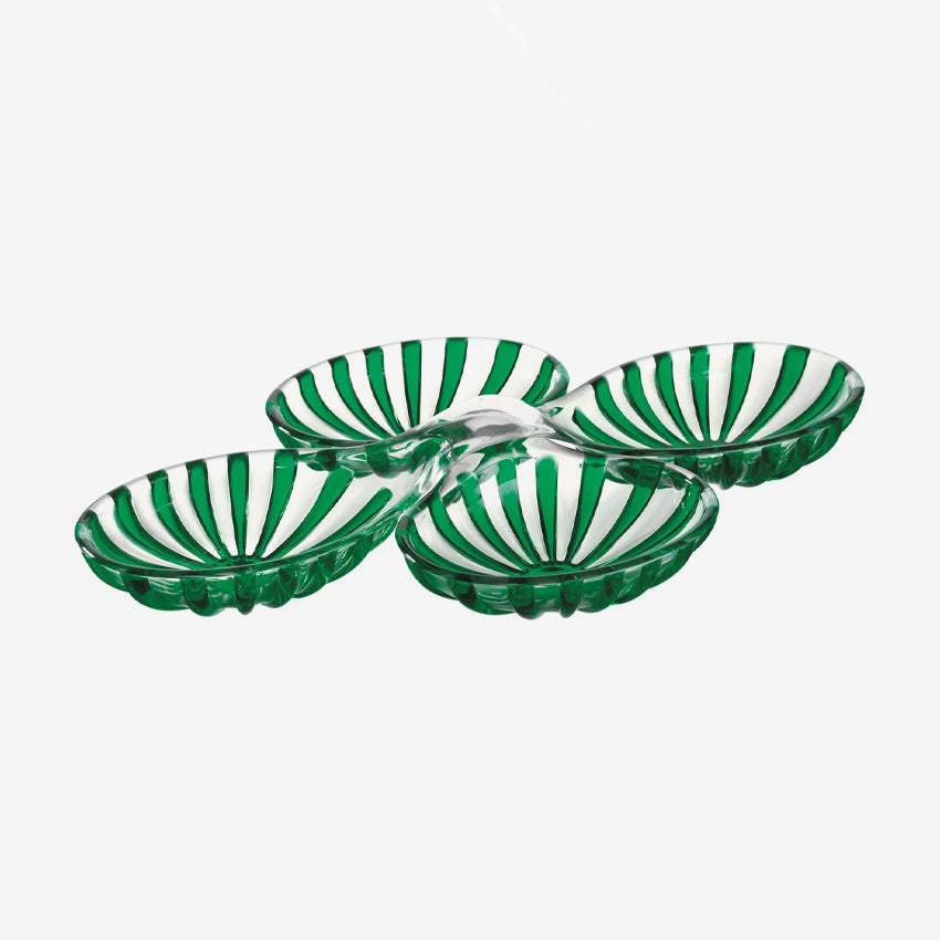 Guzzini Dolcevita 2-Piece Hors d'Oeuvres Appetizer Plates Set - Elegant Serving Dishes for Cocktail Parties, Weddings & Entertaining