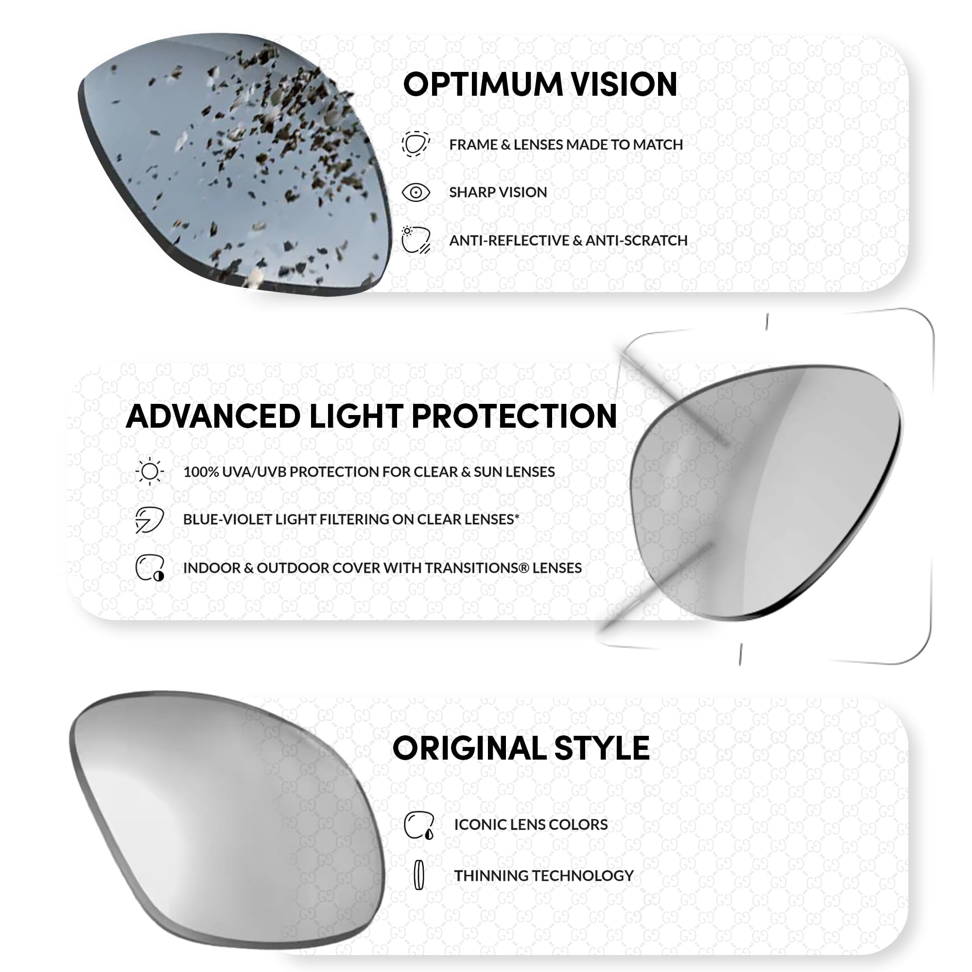Gucci GG0811S Black Grey Rectangle Women's Sunglasses with Luxury Eyewear Kit - Stylish UV Protection Shades for Fashion, Travel & Outdoor Activities