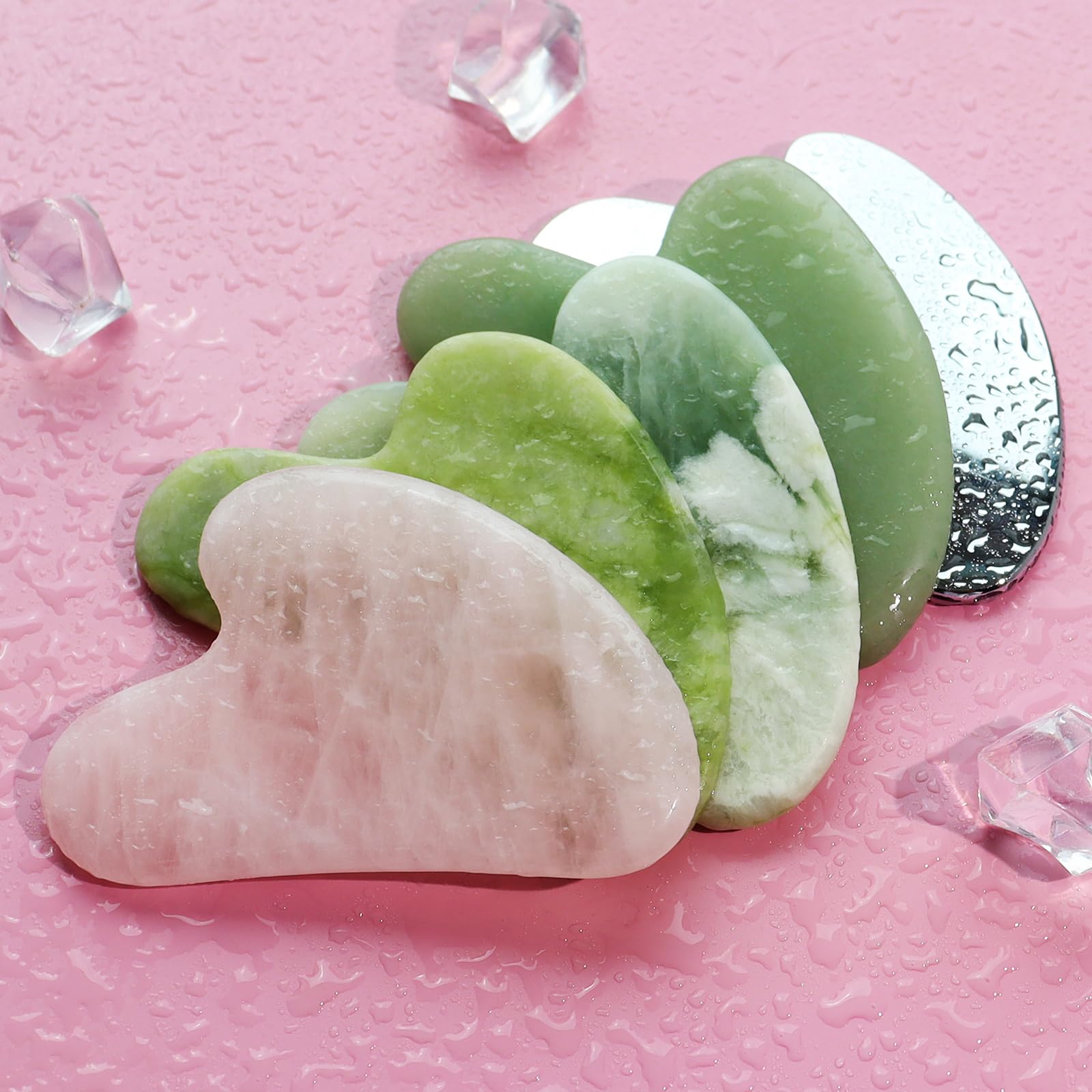 BAIMEI Jade Gua Sha Tool - Anti-Wrinkle Face Massager for Skin Care & Self Care Gifts - Perfect for Home Spa & Relaxation
