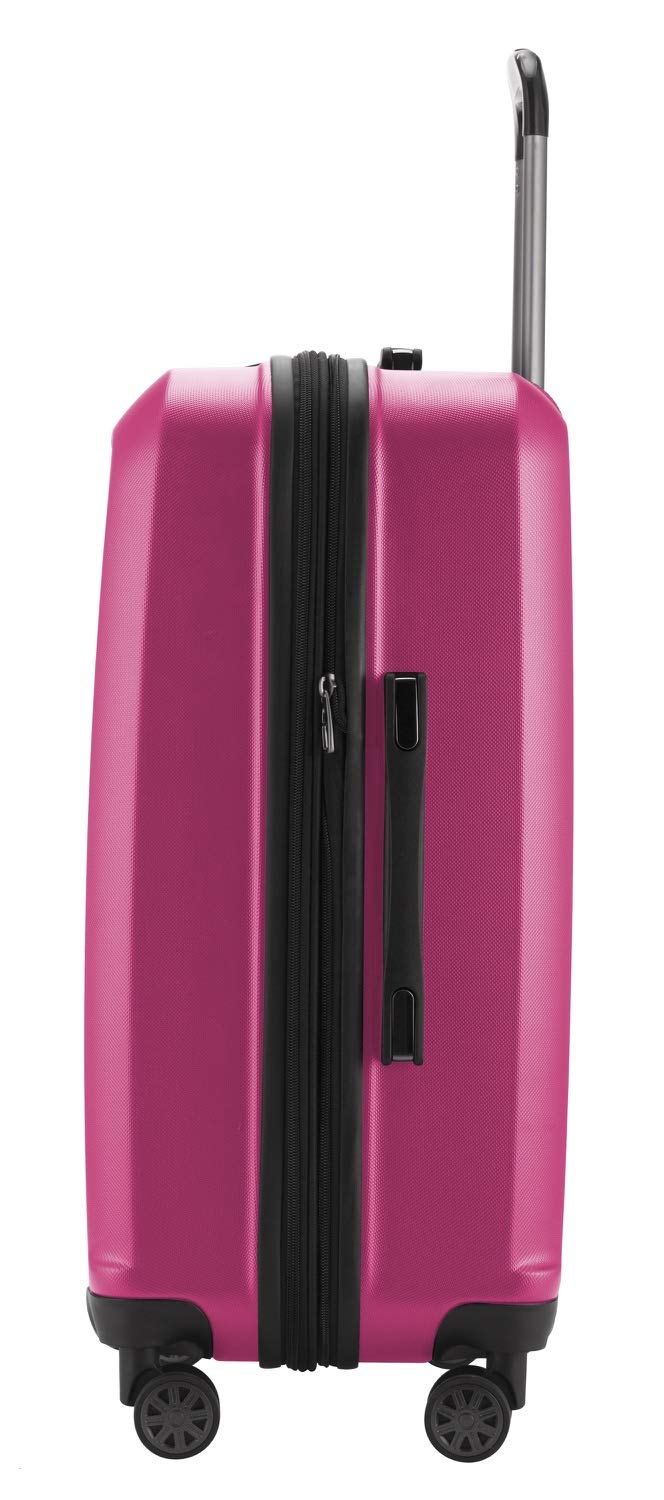 Unisex Pink Glossy 65cm Cabin Luggage - Lightweight Carry-On Suitcase for Business Travel & Weekend Getaways | Perfect for Airplane Overhead Bin & Train Trips